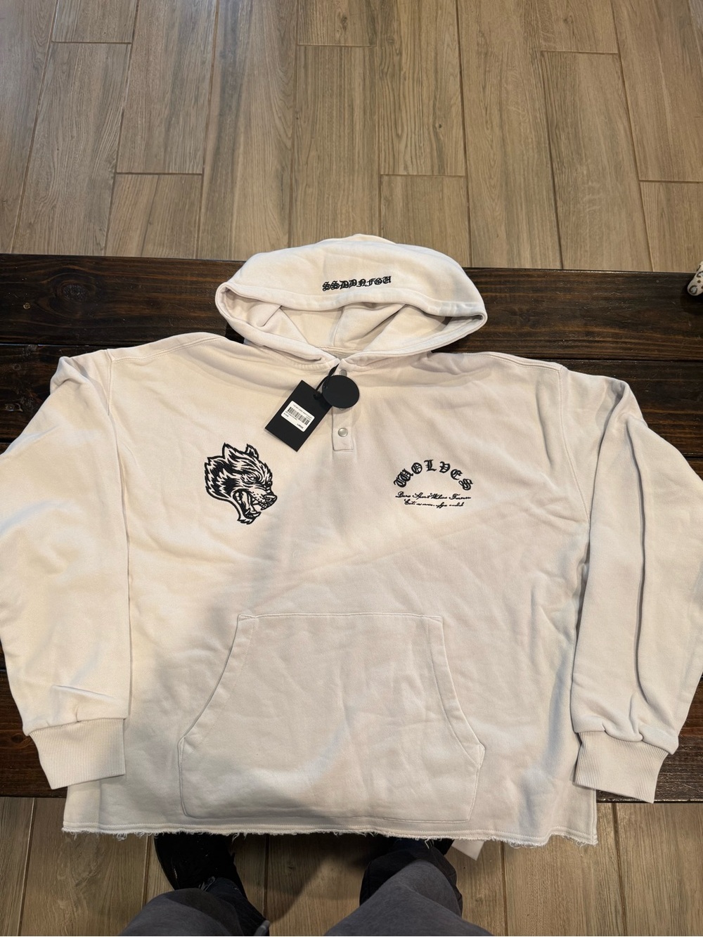 Darc Sport Lemmy Snap Placket cream Hoodie
